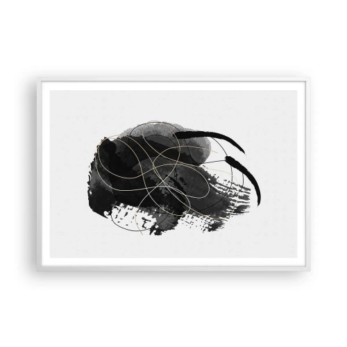 Poster in white frmae - Made from Black - 100x70 cm