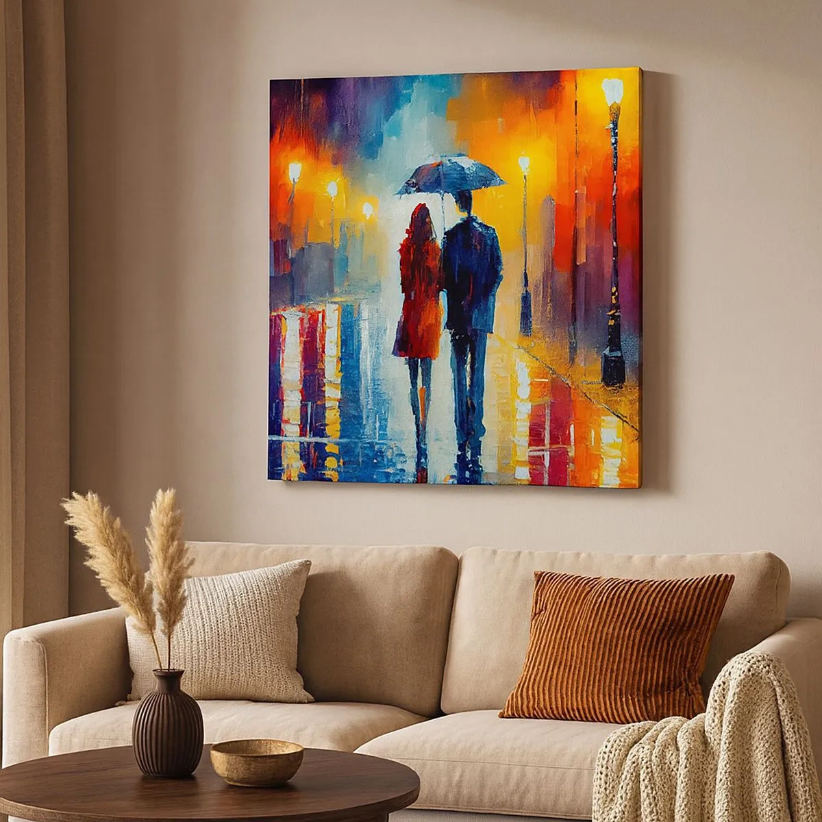 Canvas picture - Together - Colourful Night - 30x30 cm