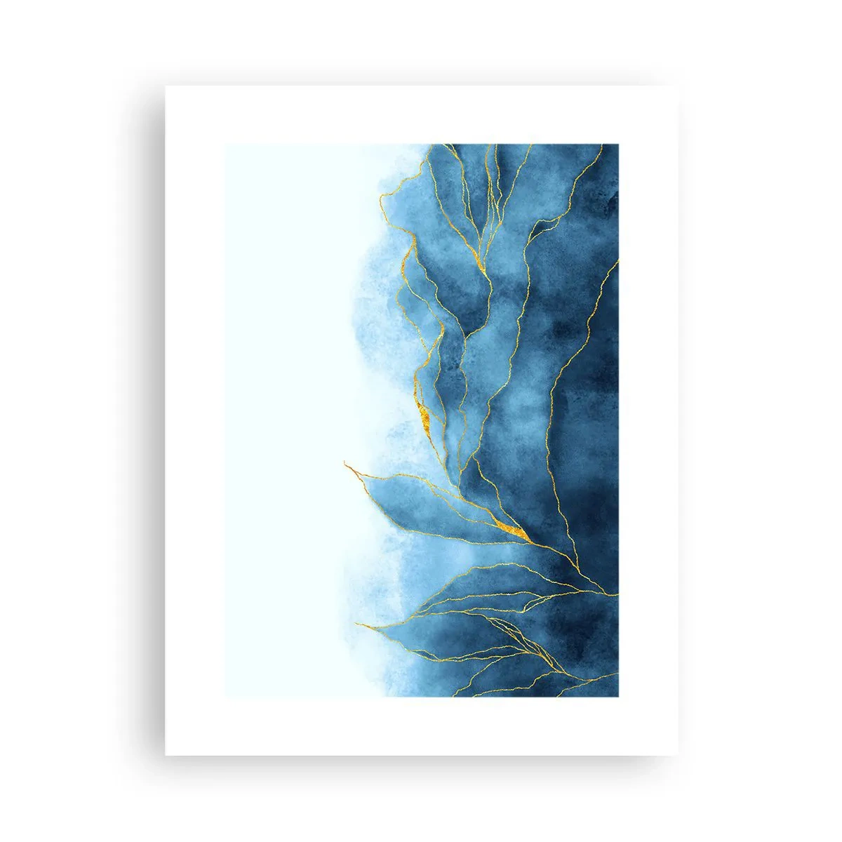 Poster - Blue In Gold - 30x40 cm