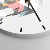 Clock face with lines