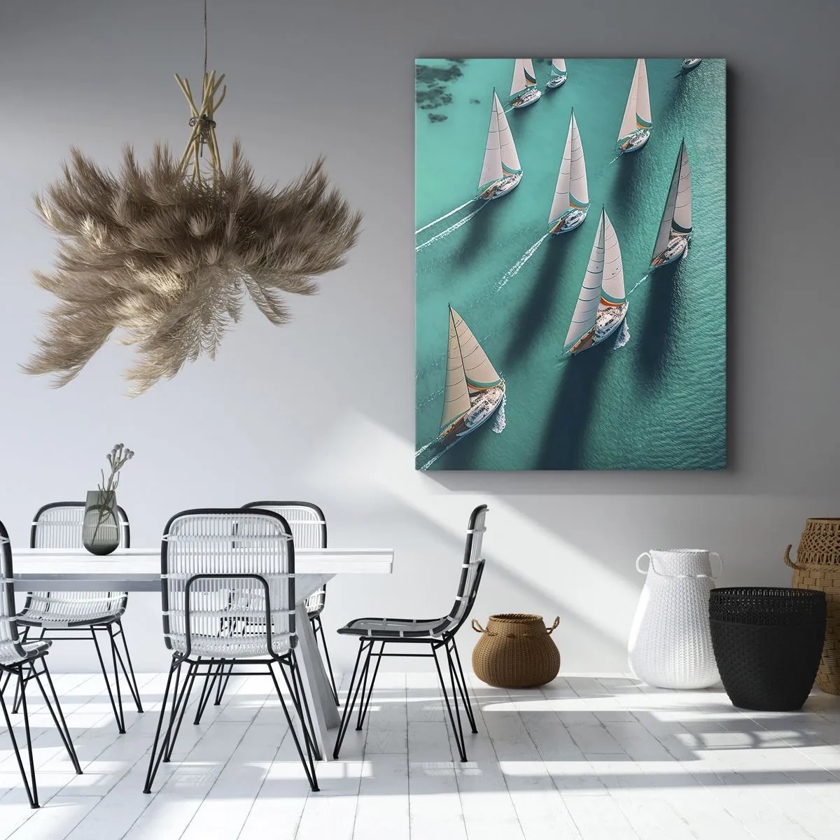 Canvas picture - Competing with the Wind - 55x100 cm