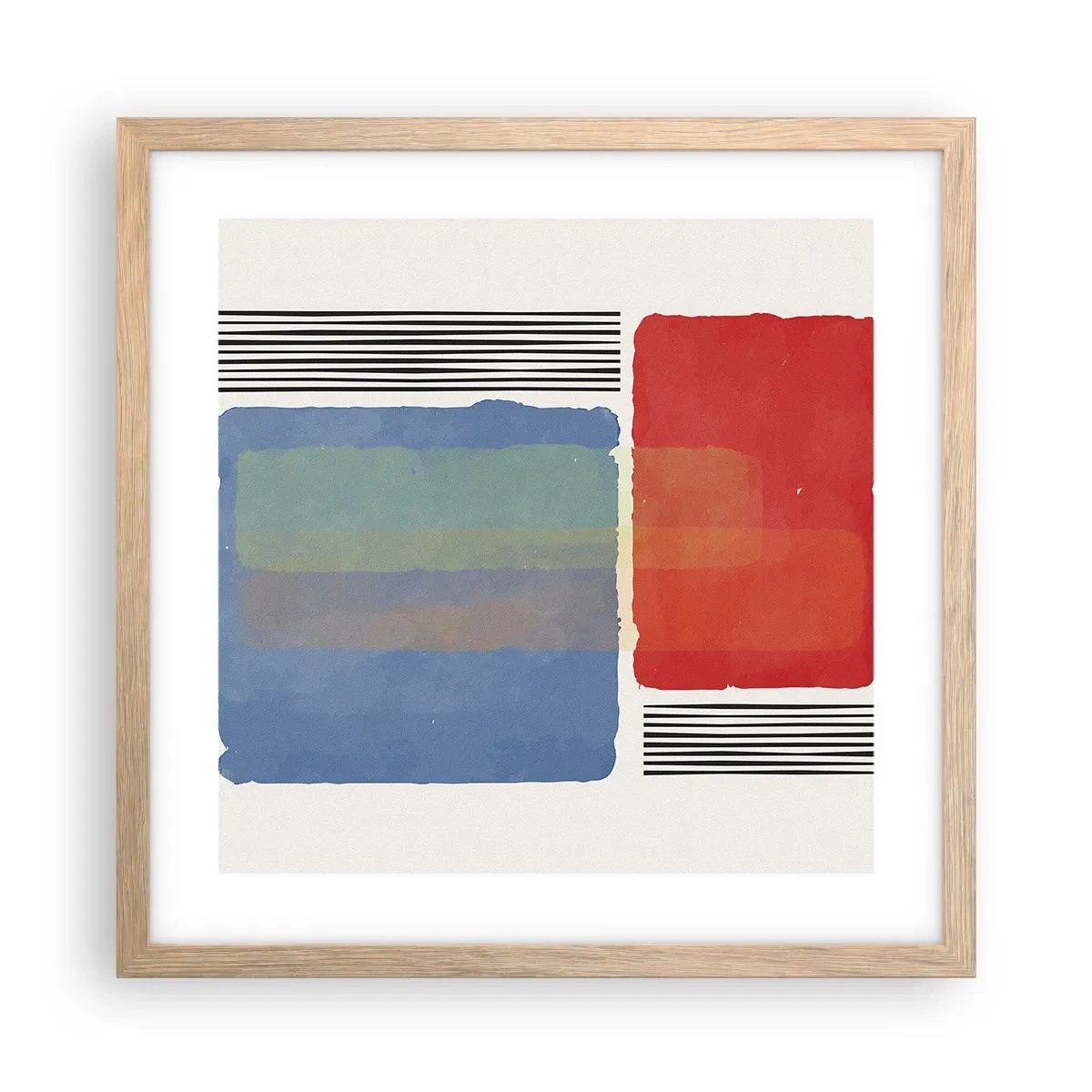 Poster in light oak frame - Spirit and Letter of Geometry - 40x40 cm