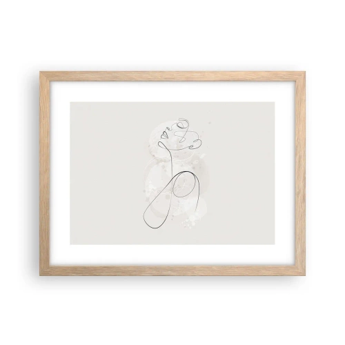 Poster in light oak frame - Spiral of Beauty - 40x30 cm