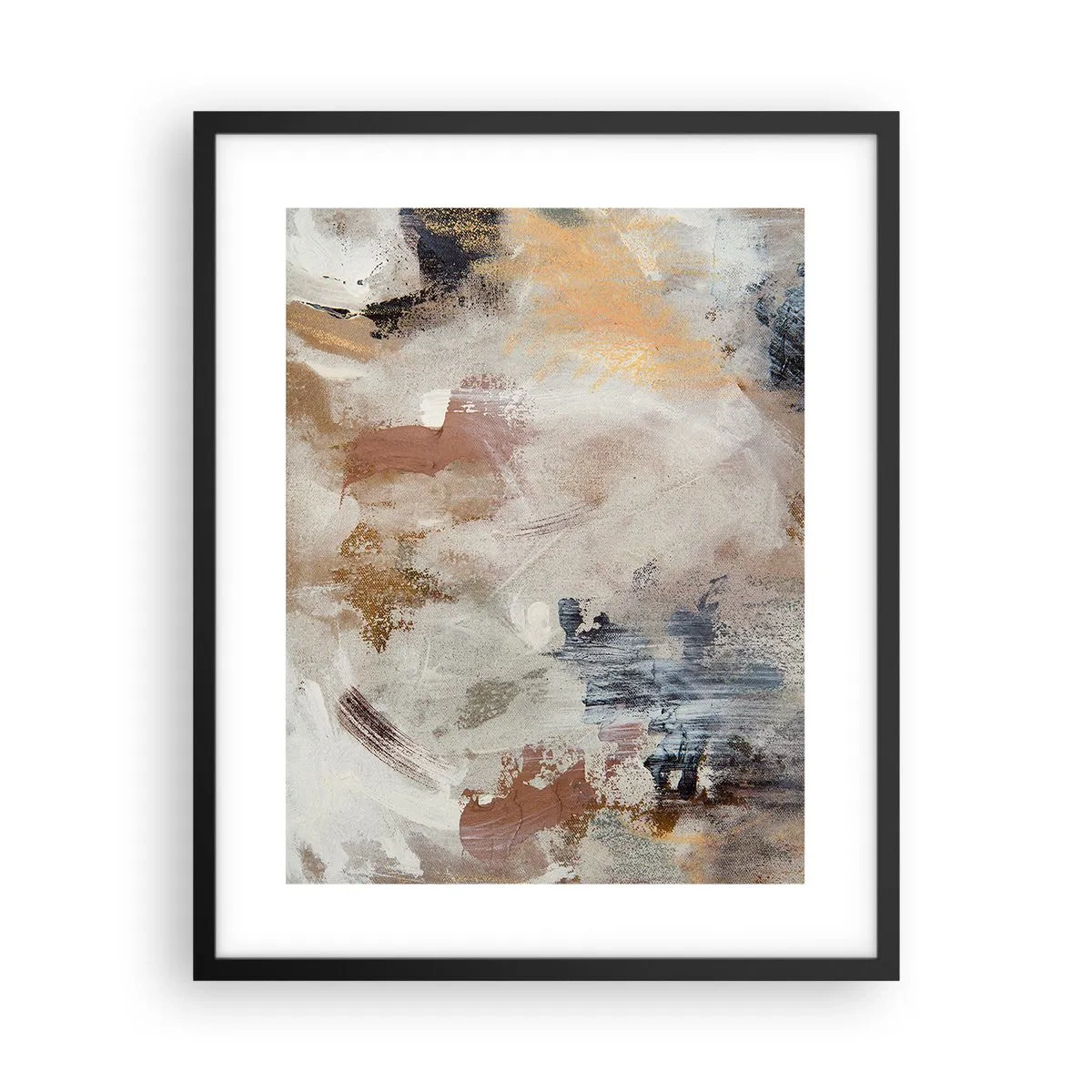 Poster in black frame - Foggy Abstract - 40x50 cm