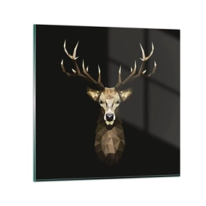 Glass picture - Cubist Deer - 30x30 cm