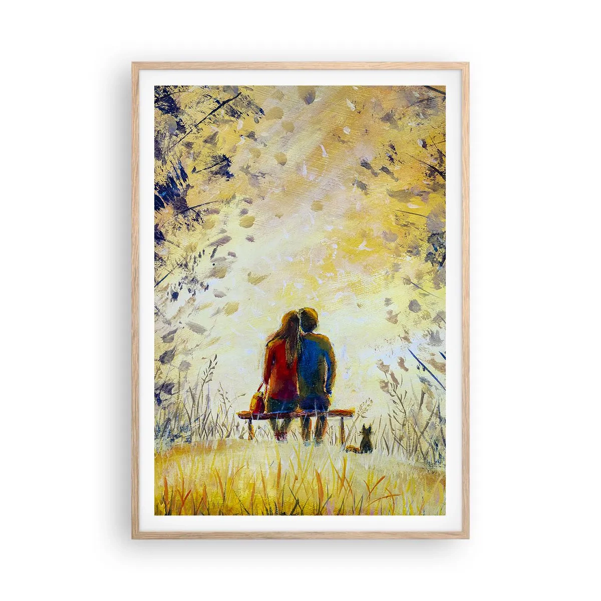 Poster in light oak frame - Magical Moment - 70x100 cm