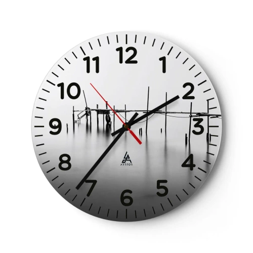 Wall clock - Clock on glass - And If the World Doesn't Exist? - 40x40 cm