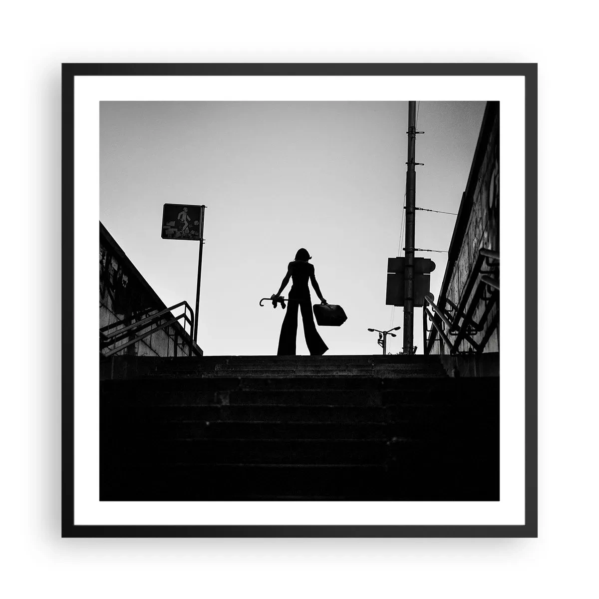 Poster in black frame - City Wander - 60x60 cm