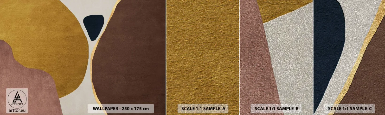 Photo Wallpaper Sample Premium Sand - Abstract - Place in sSace - Abstraction, Minimalism, Shapes - 100x30 cm