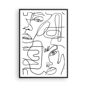Poster in black frame - Tangled up in Emotions - 70x100 cm