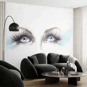 Photo Wallpaper Premium Canvas - Eyes ofaAn Angel? - Woman's Face, Female Eyes, Piece - 200x140 cm