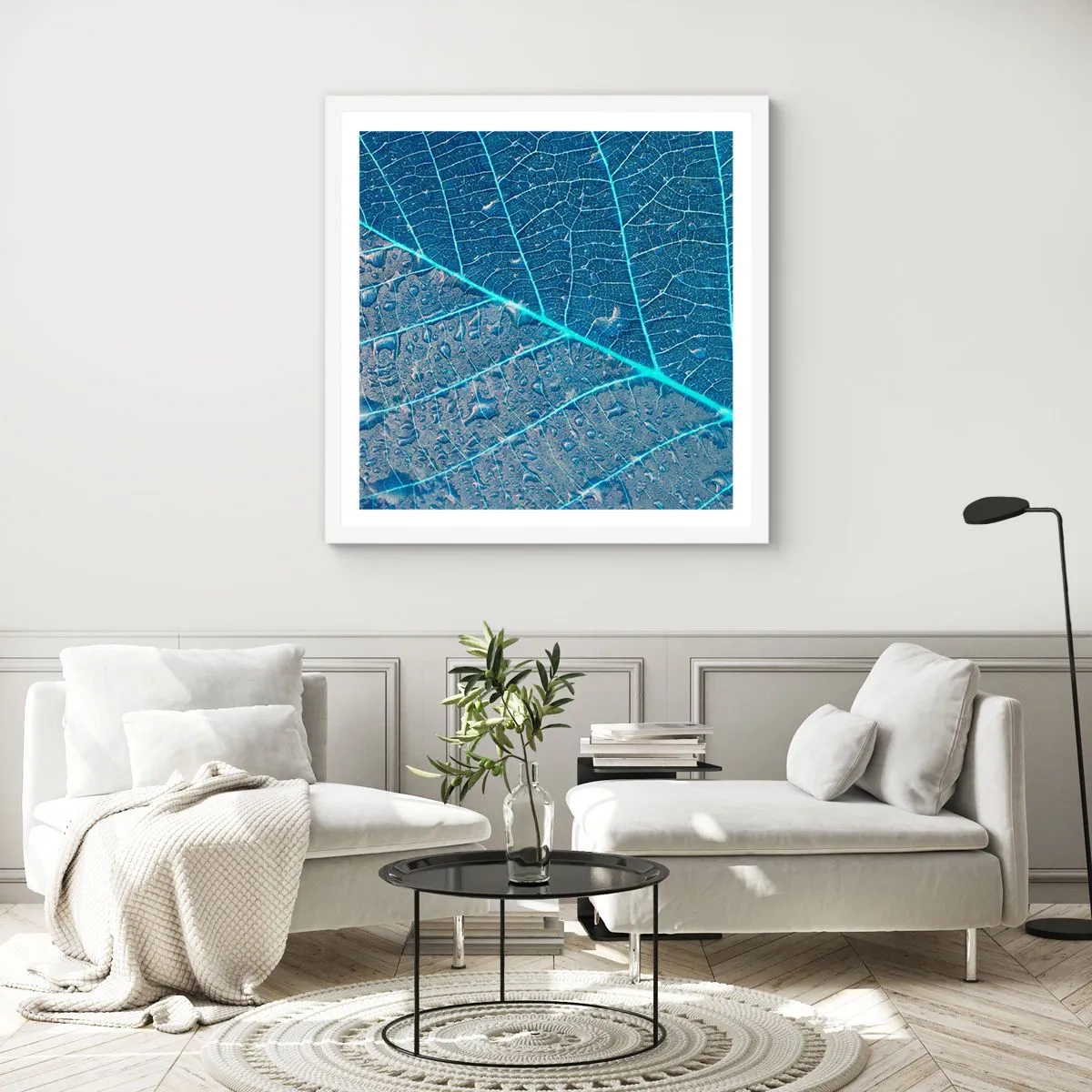 Poster in white frmae - Life in the Blue - 60x60 cm