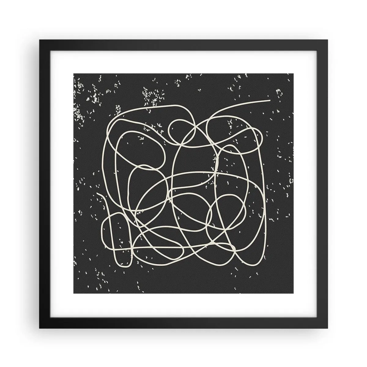 Poster in black frame - Lost Thoughts - 40x40 cm