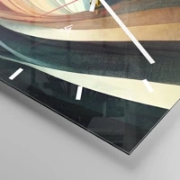 Clock face with lines