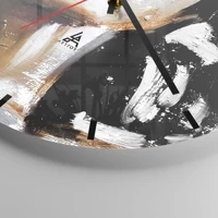 Clock face with lines