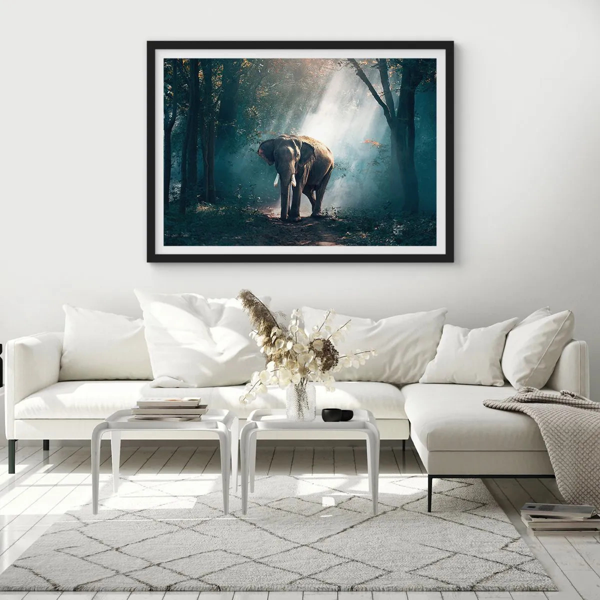 Poster in black frame - Quiet Stroll - 70x50 cm