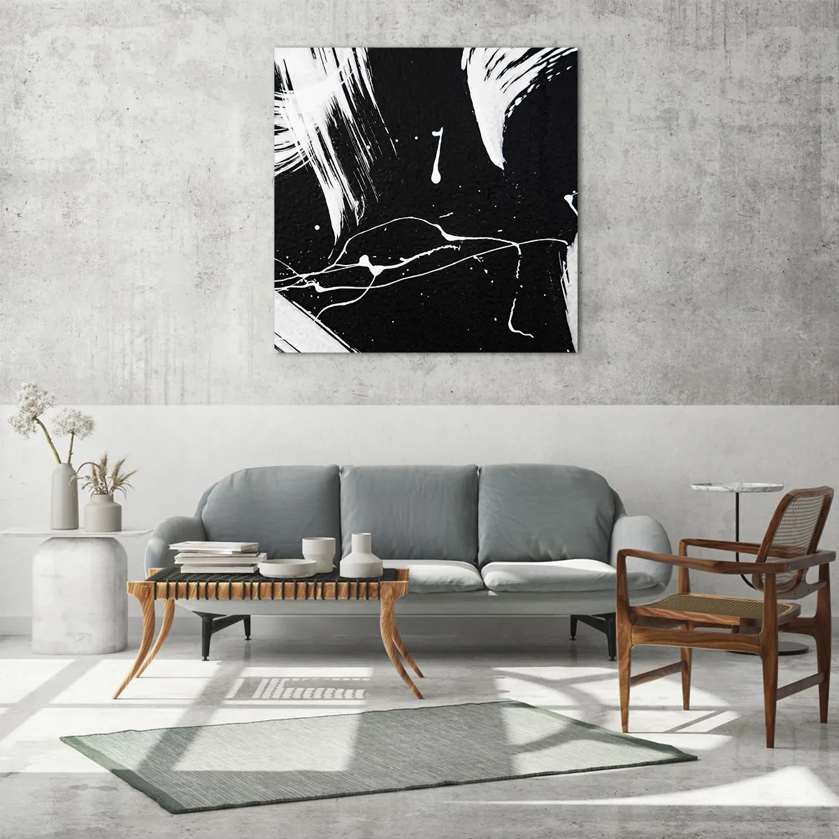 Glass picture - Breaking the Darkness - 70x70 cm