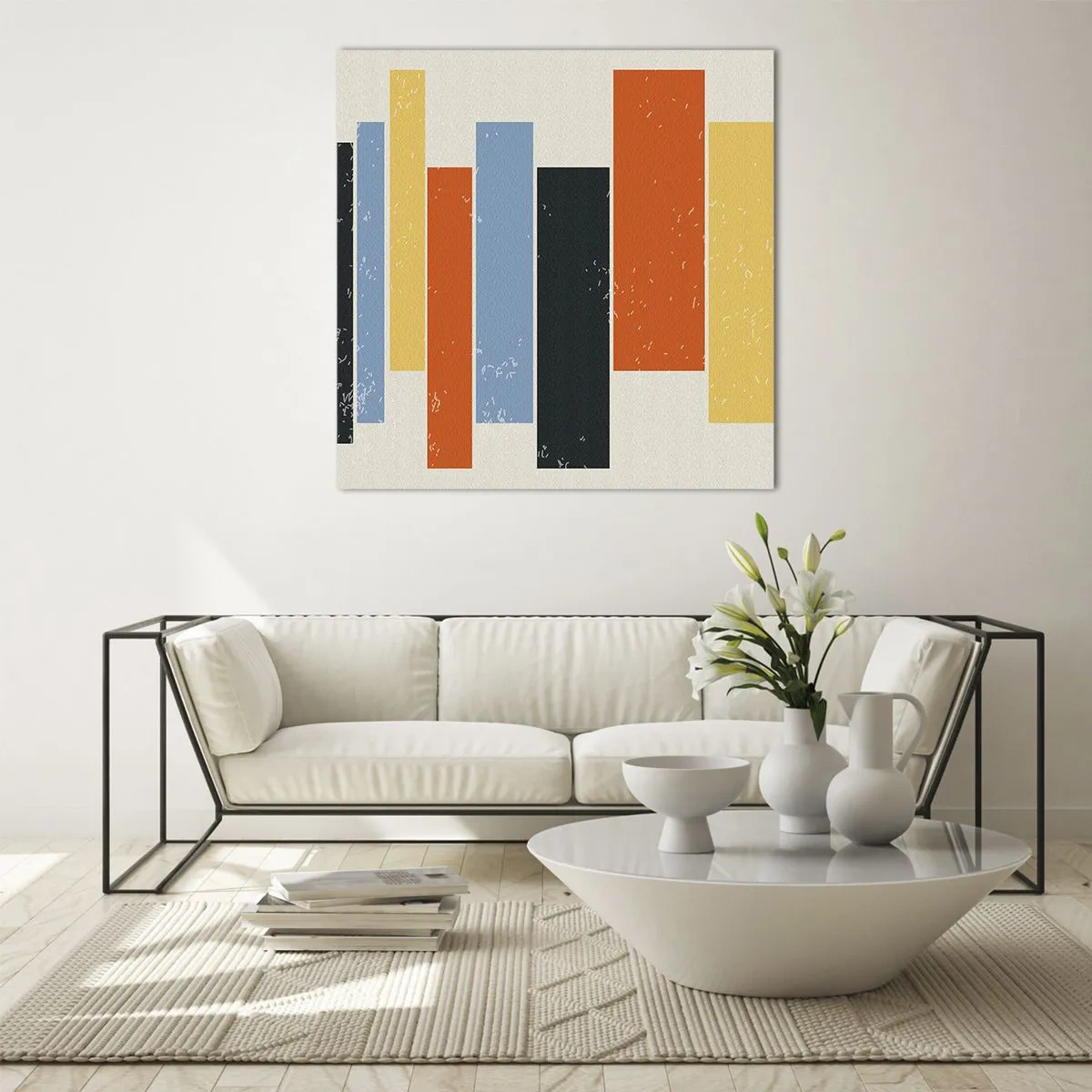 Glass picture - Notation of Music - 40x40 cm