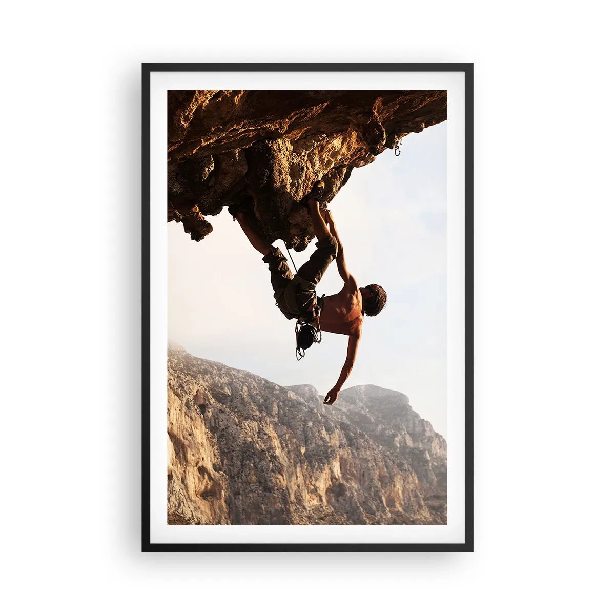 Poster in black frame - The Whole World on a Sharp Cliff - 61x91 cm