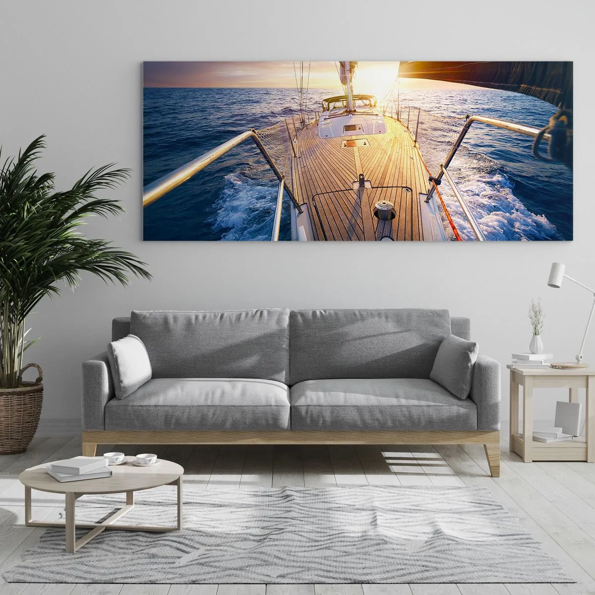 Glass picture - Running on Waves - 100x40 cm