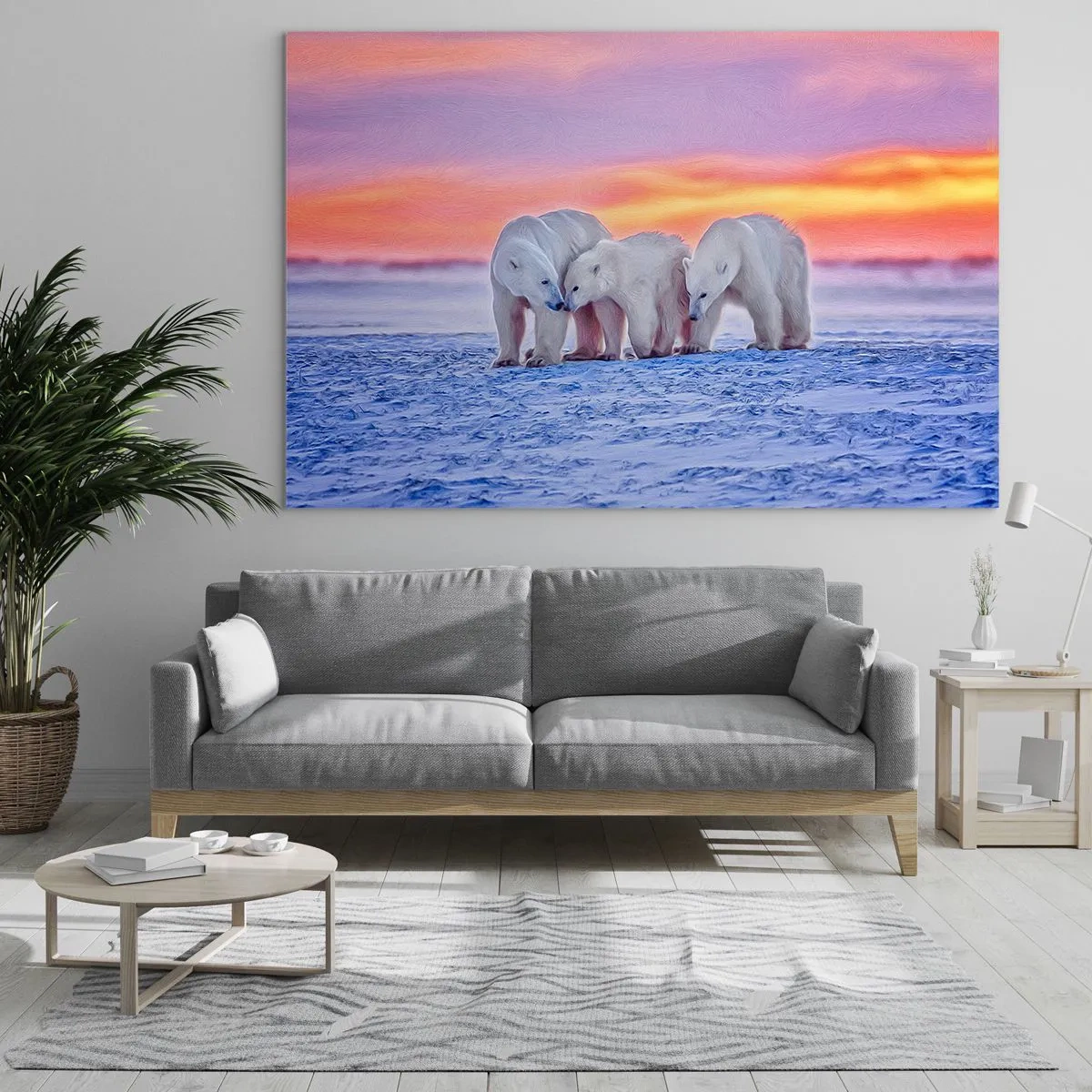 Glass picture - Family Warmth Is Enough - 100x70 cm
