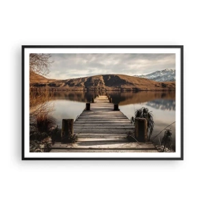 Poster in black frame - Landscape in Silence - 100x70 cm