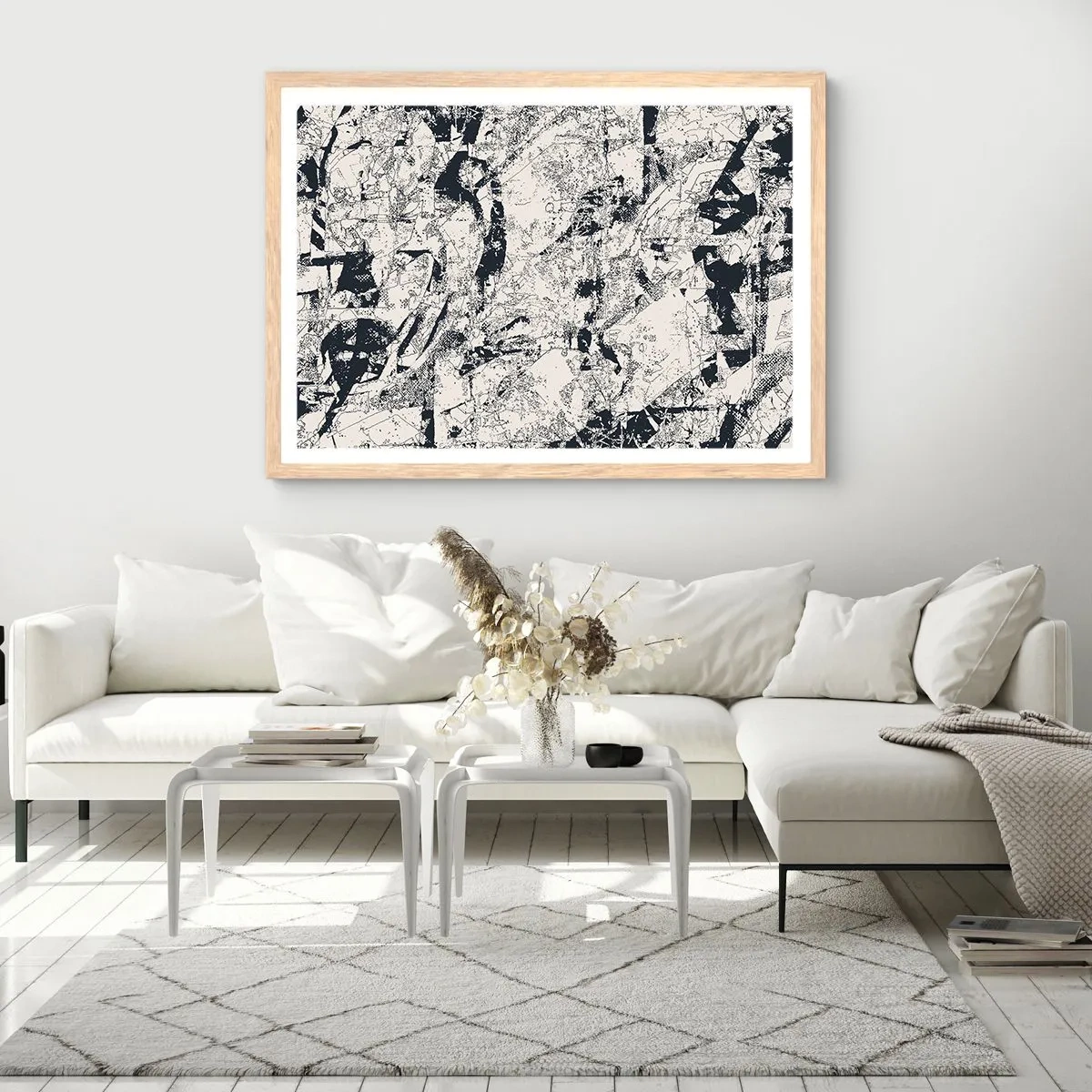 Poster in light oak frame - Infilitration of Opposites - 70x50 cm