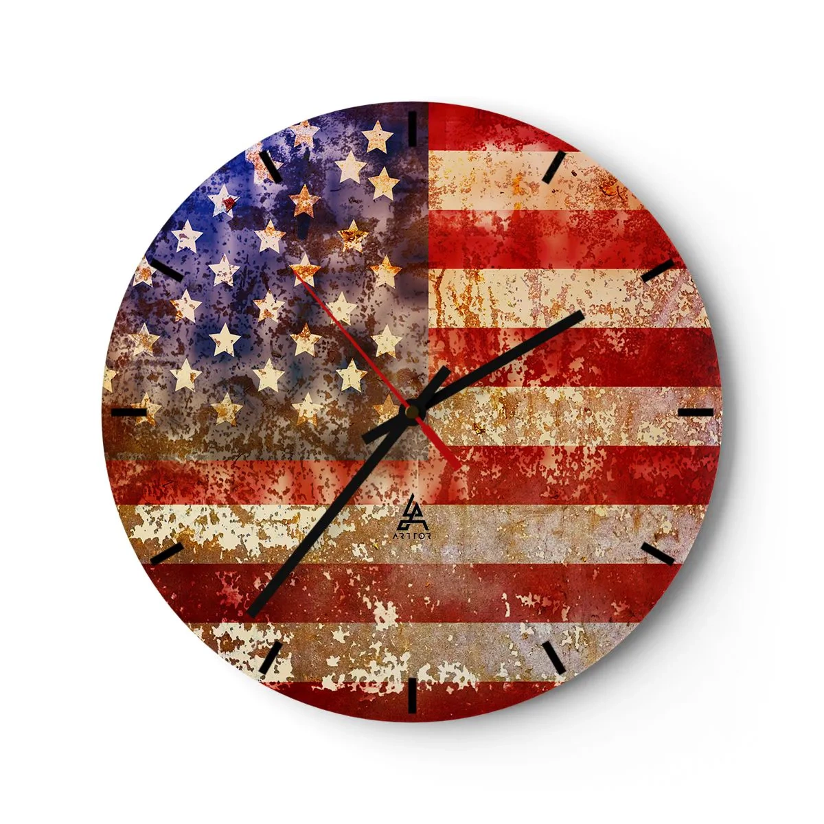 Wall clock - Clock on glass - Glory Does Not Pass - 40x40 cm