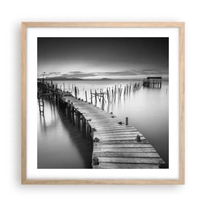 Poster in light oak frame - Peace of a Forgotten Shore - 50x50 cm