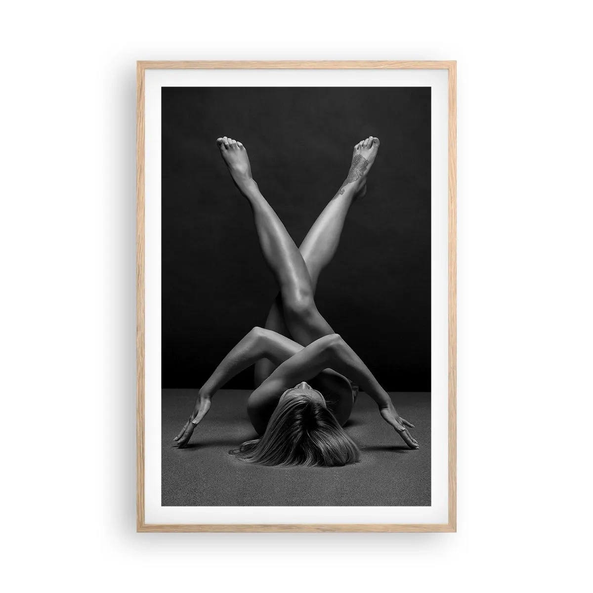 Poster in light oak frame - Geometry of Nakedness - 61x91 cm