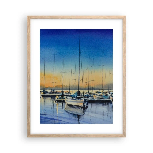 Poster in light oak frame - The End of a Good Day - 40x50 cm
