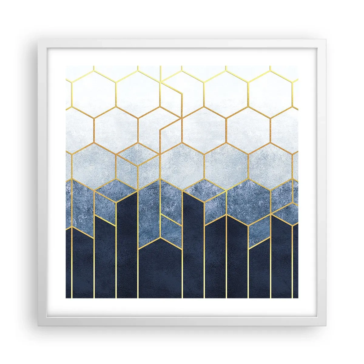 Poster in white frmae - Composition in Syncopated Rhythm - 50x50 cm