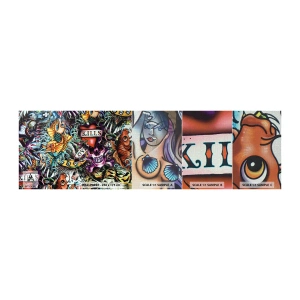 Photo Wallpaper Sample Premium Canvas - Dream of a Tattoo Artist - Graffiti, Mural, Piece - 100x30 cm