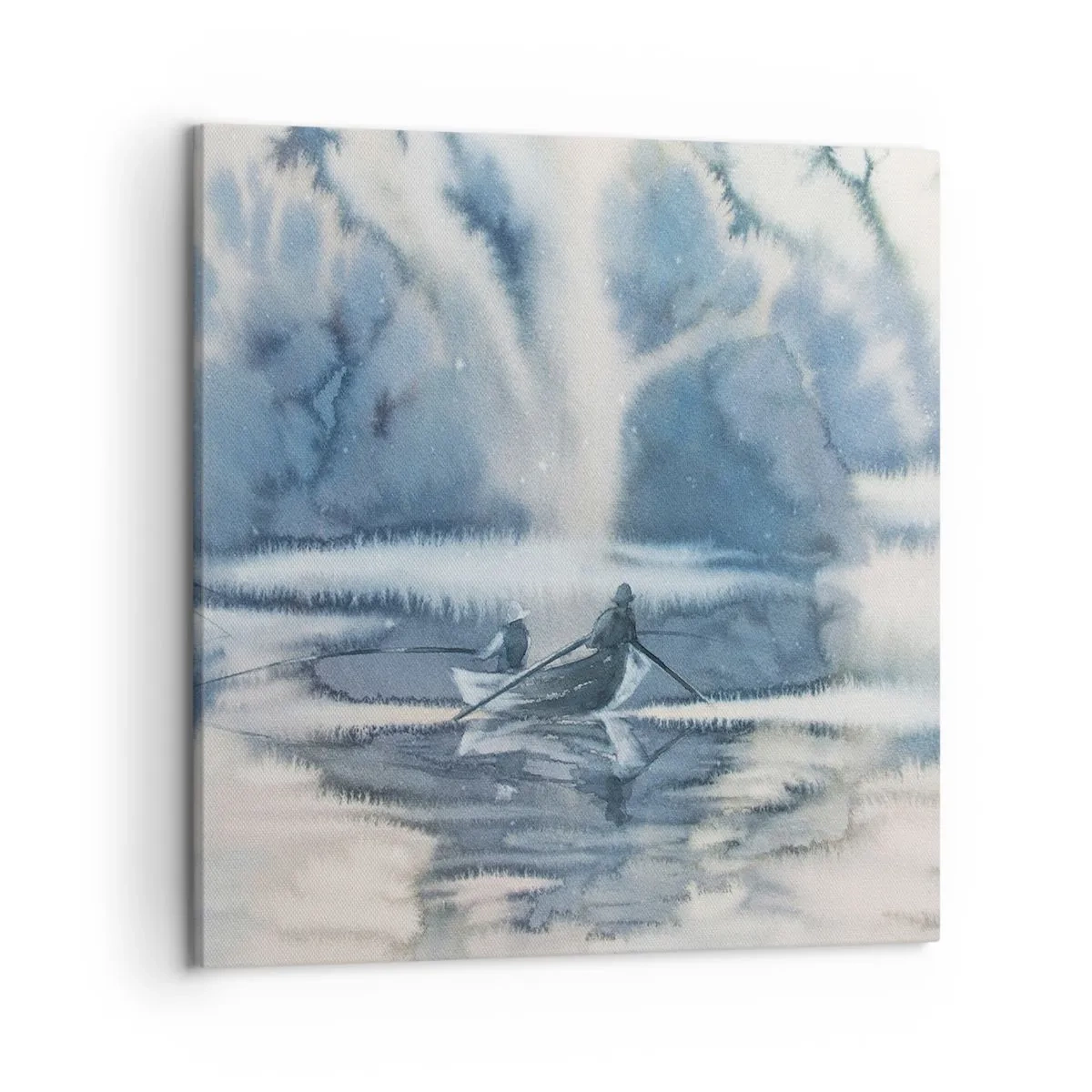Canvas picture - Fishermen in Their Paradise - 50x50 cm