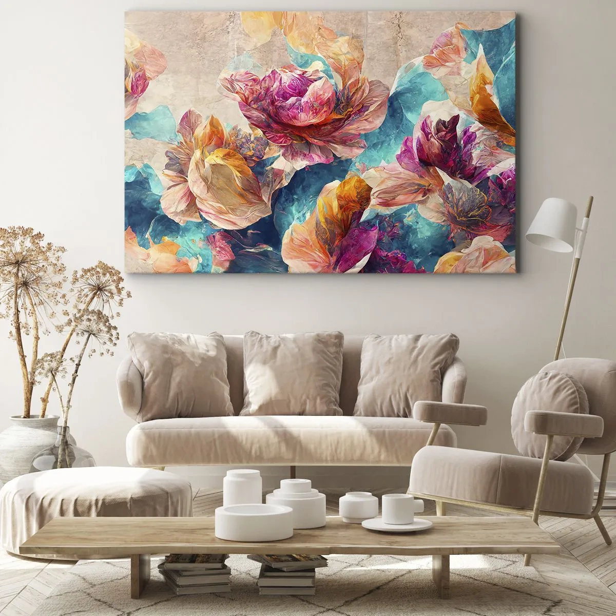 Canvas picture - Colourful Splendour of a Bouquet - 100x70 cm