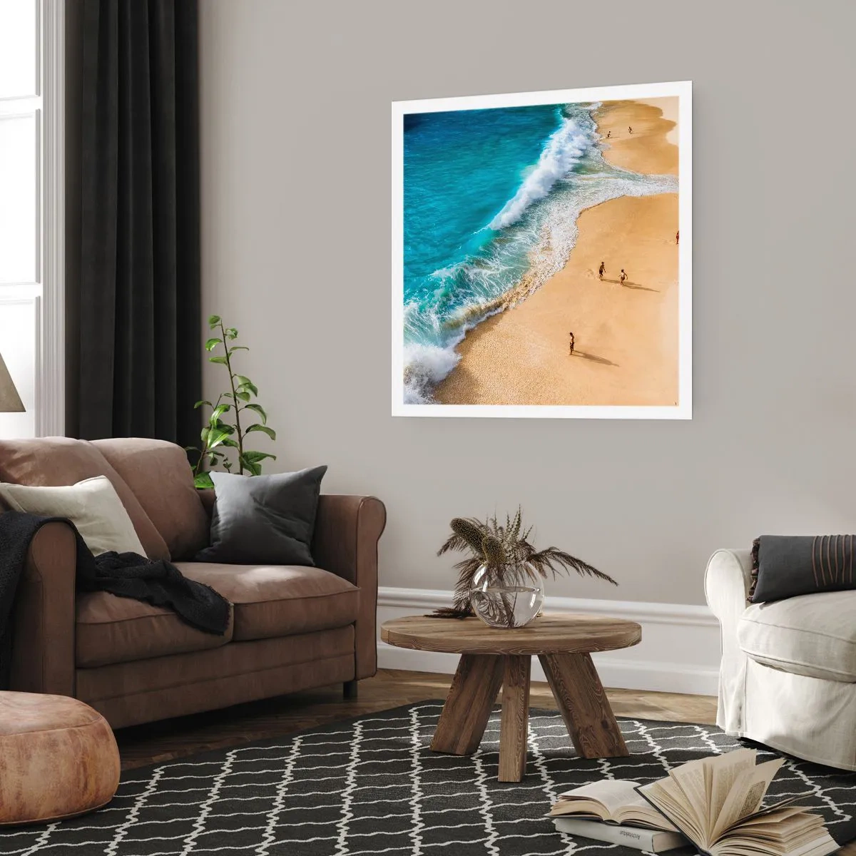 Poster - And Next the Sun, Beach… - 30x30 cm