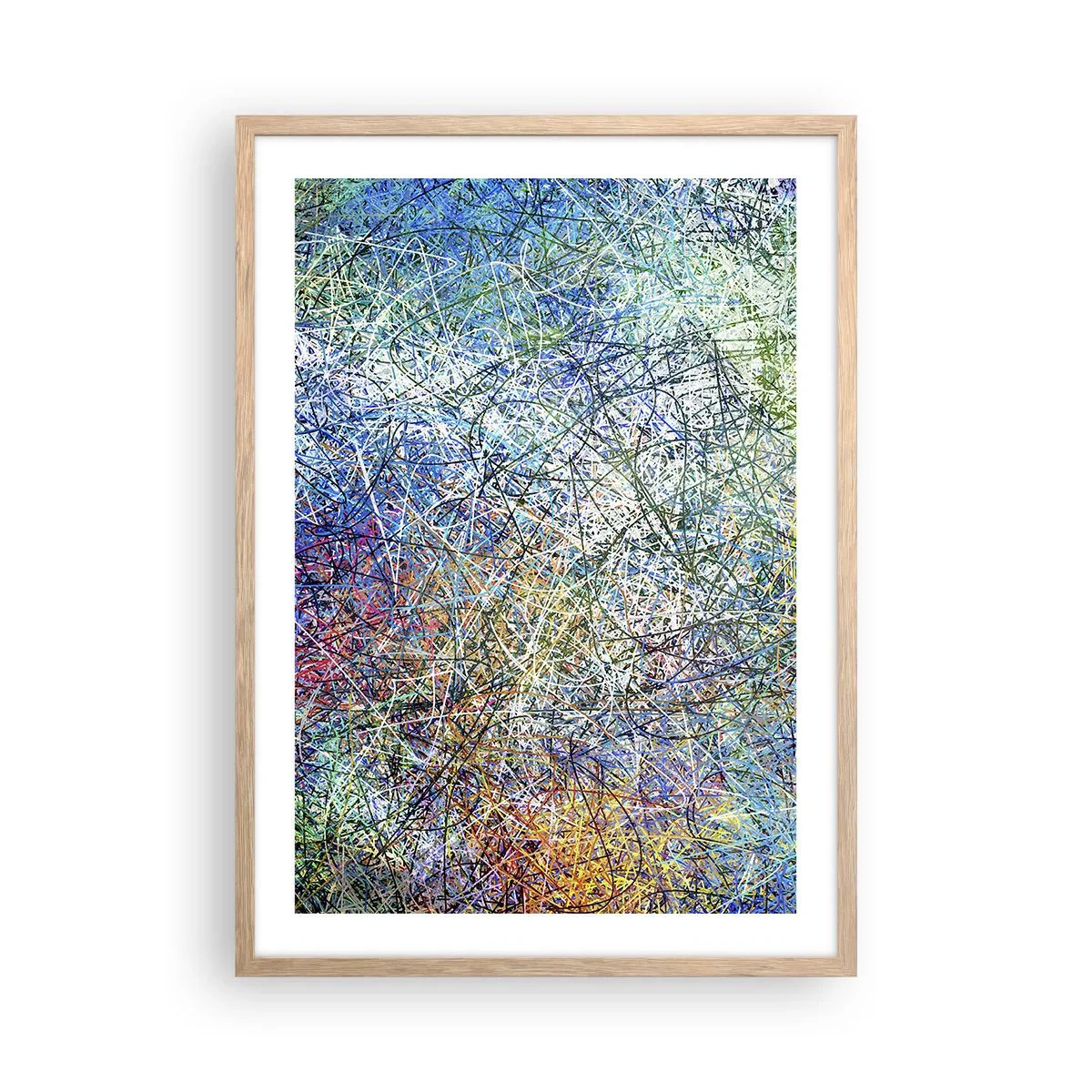 Poster in light oak frame - It's Not So Simple - 50x70 cm