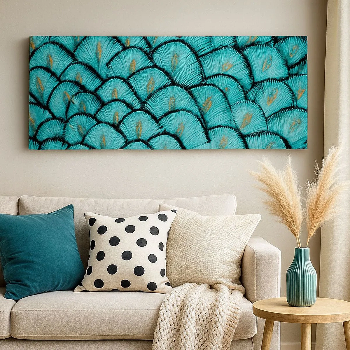Canvas picture - Great Feather Gala - 100x40 cm