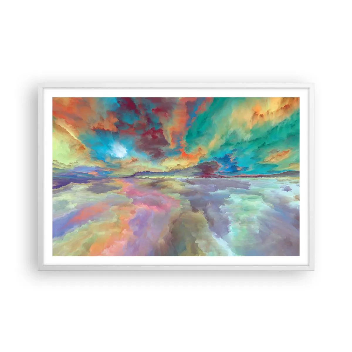 Poster in white frmae - Two Skies - 91x61 cm