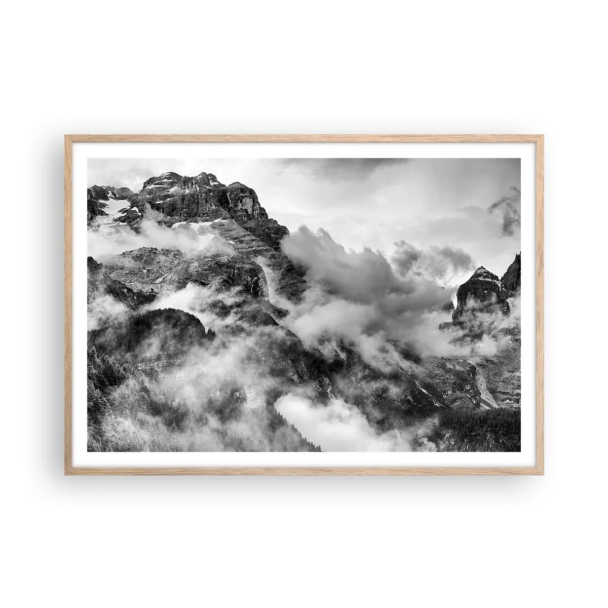 Poster in light oak frame - Beautiful and Cruel - 100x70 cm