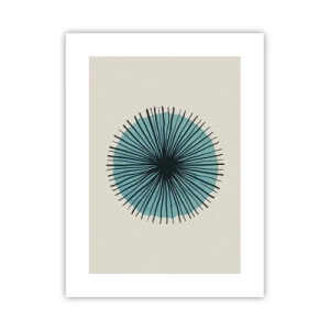 Poster - Rays on Blue - 30x40 cm