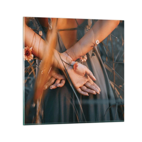 Glass picture - Connected with Nature - 30x30 cm