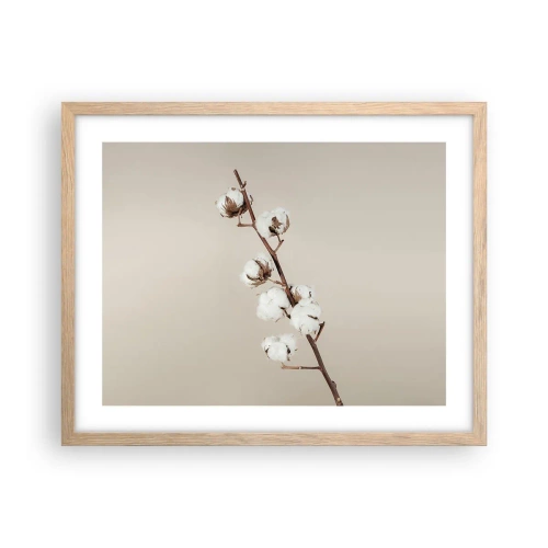 Poster in light oak frame - At the Heart of Softness - 50x40 cm