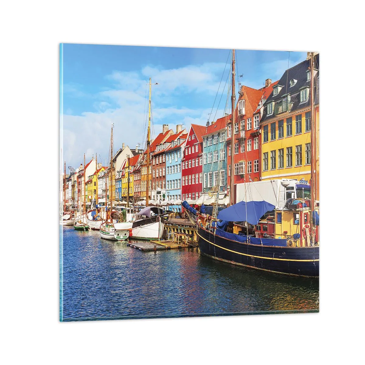 Glass picture - Joyful Coast - 60x60 cm