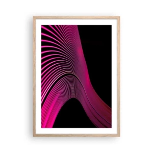 Poster in light oak frame - Alley of Light - 50x70 cm
