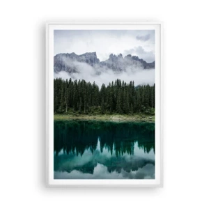 Poster in white frmae - Quiet Please, Let's Not Wake Up Still Waters - 70x100 cm