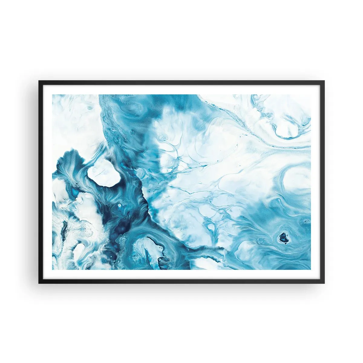 Poster in black frame - Concert of Blue - 100x70 cm