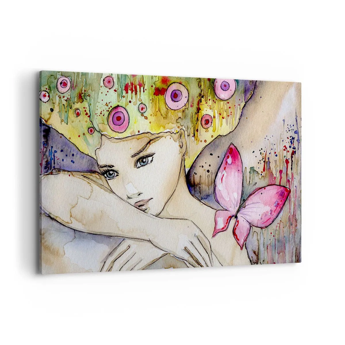 Canvas picture - Butterfly Princess - 120x80 cm