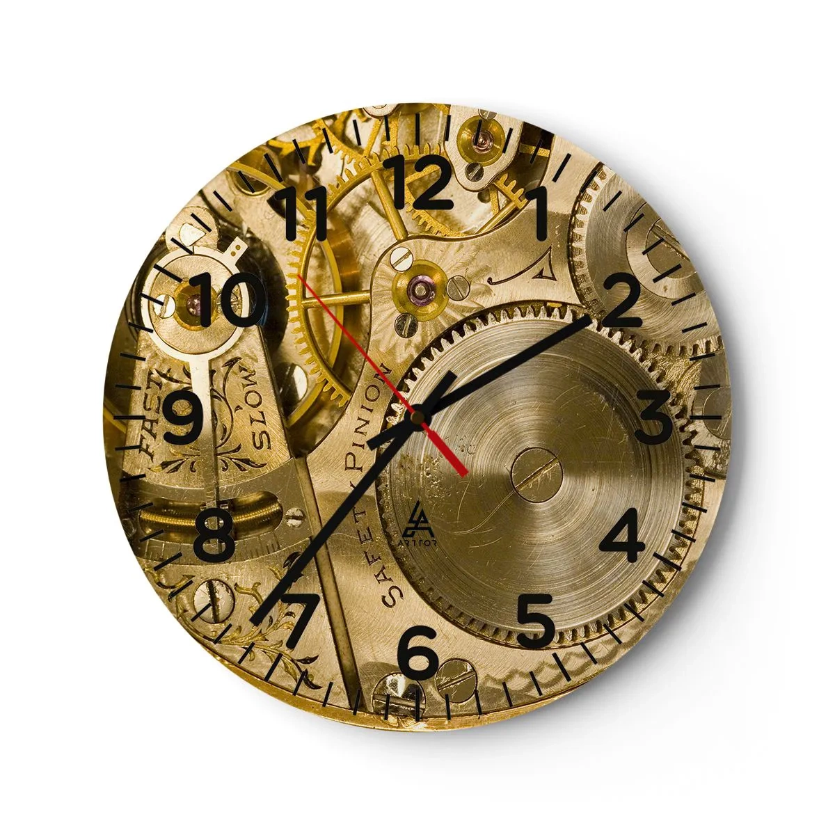 Wall clock - Clock on glass - Follow the Zeitgeist - 40x40 cm