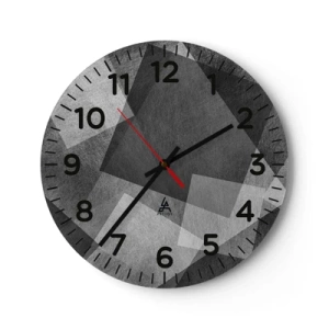 Wall clock - Clock on glass - Eternal Symbol of Durability and Order - 40x40 cm